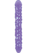 Jelly Rancher Rippled Double Dong Purple 12 Inch