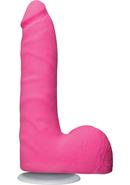 American Pop Revolution Realistic With Balls Dual Density Dong With Vac U Lock Pink 7 Inch
