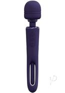 Vive Kiku Rechargeable Double Ended Wand With G-spot Stimulator - Purple